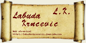 Labuda Krnčević vizit kartica